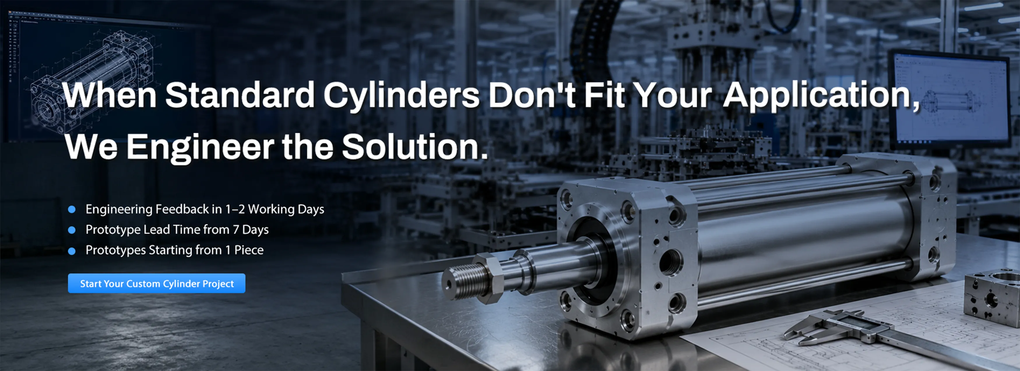 Custom Pneumatic Cylinders Designed Around Your Application