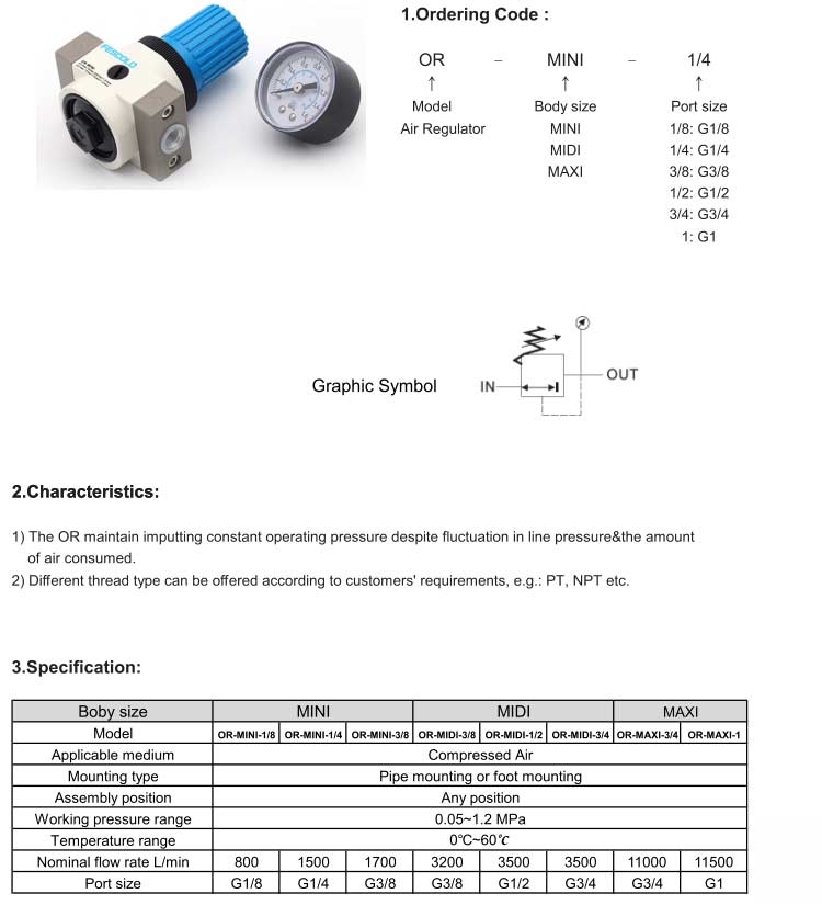 OR Series Air Regulator