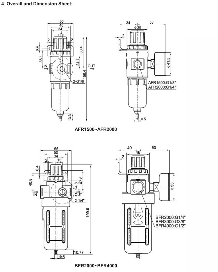 AFR,BFR Series Air Filter and Regulator