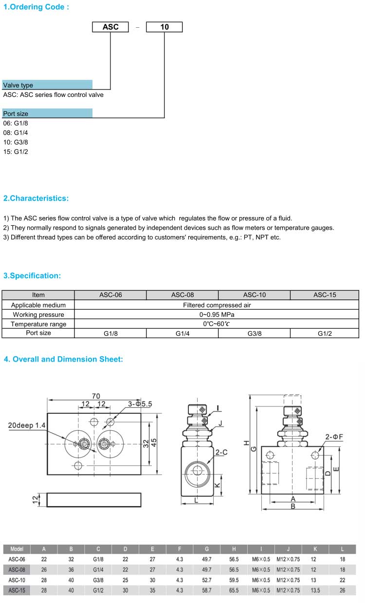 ASC Series Flow Control Valve