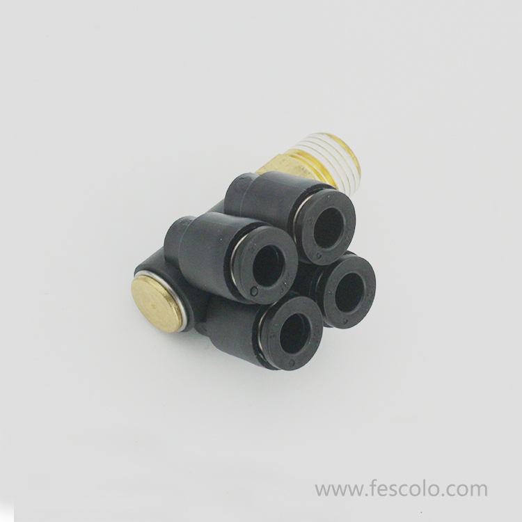 KQ series black push-in tube fittings