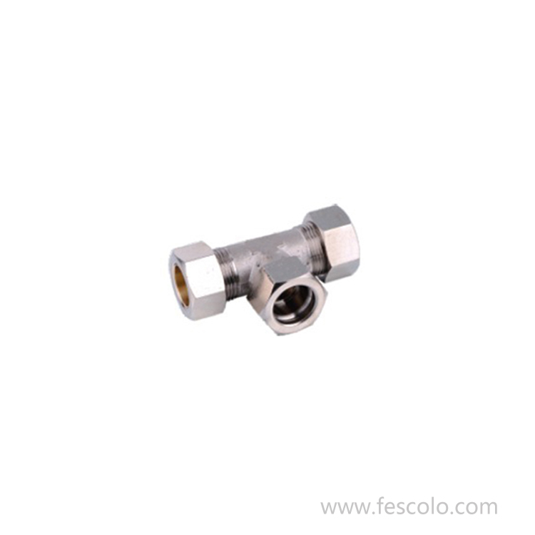 FPE Brass ferrule compression Tee branch