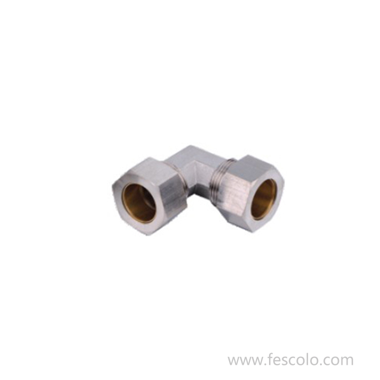 FPV Brass ferrule compression elbow