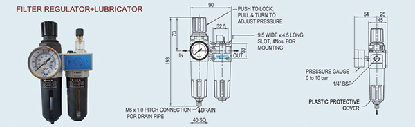 Air pressure regulator water separator