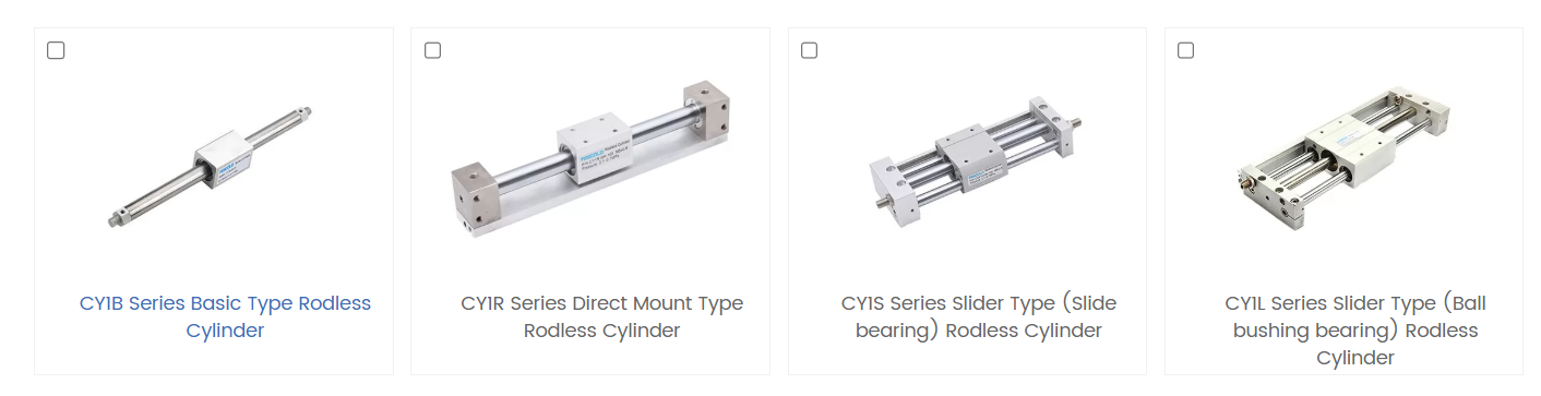 types of rodless air cylinder