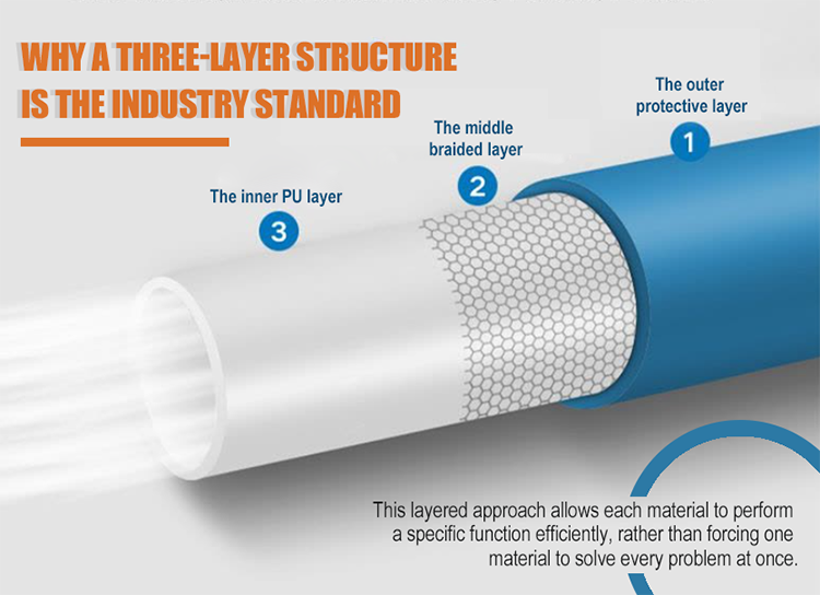 Why PUB Braided Polyurethane Tube Commonly Uses a Multi-Layer Composite Structure