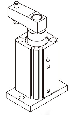 How does the rotary clamp cylinder work?cid=861