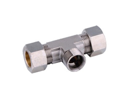 FPB Brass ferrule­ compression male Tee branch