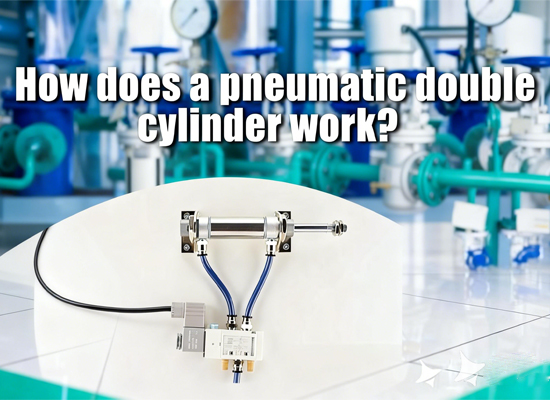How does a pneumatic double cylinder work?